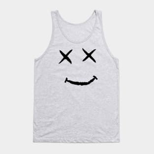 R.I.P. Happy Face Funny Black Print Tank Top